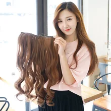 LUPUWig, женские длинные прямые волосы, большая волна, одна штука, пять карт, чистая, красная, милая, невидимая, без следа, длинные локоны, волосы для получения