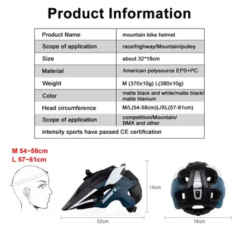 SUNRIMOON Ultralight In-mold MTB Road Bike Helmet Removable Brim Outdoor Bicycle Helmet Downhill Sports Cycling Safety Cap 2