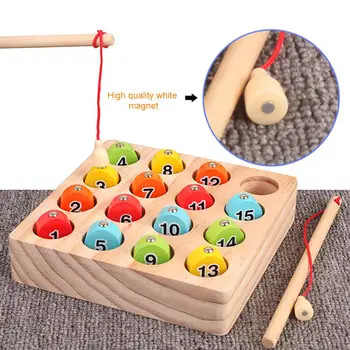 

Wooden Magnetic Fishing Game Educational Toys Parent-child Interactive Game Set Entertainment Toys For Kids Aged 3 And Over