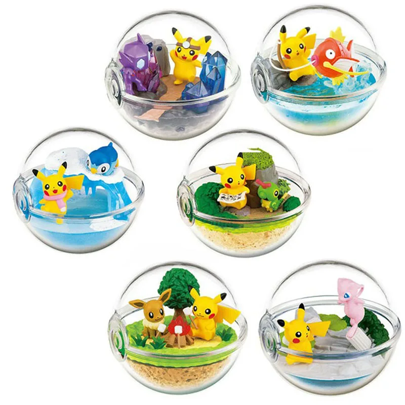 Takara Tomy 6 шт./компл. шар с Пикачу, Magikarp «Pokemon Go» Мьюту катерпи Аниме Покемон Фигурки игрушки подарки для детей