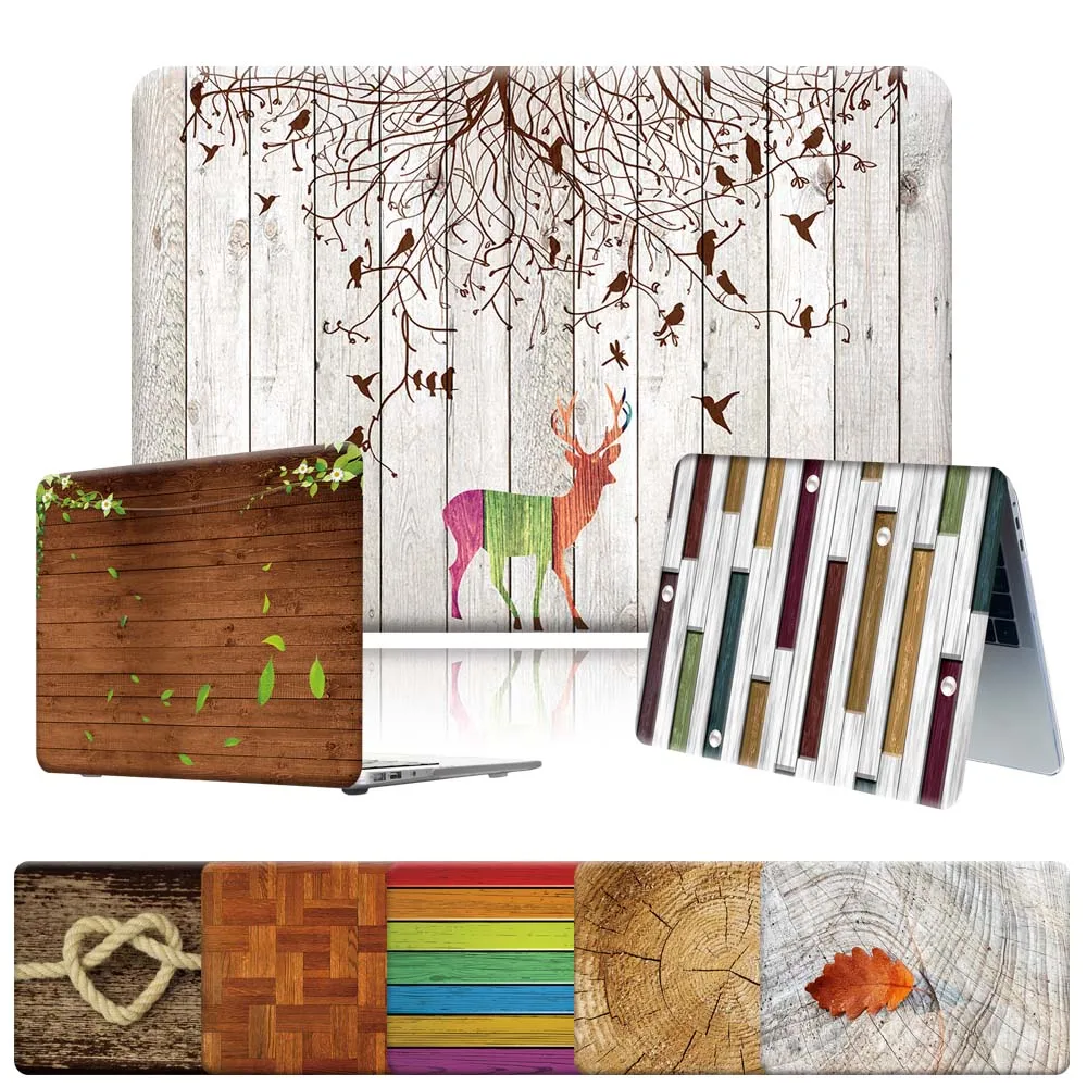 

Laptop Case for Apple MacBook Air Pro Retina 11/12/13/15" Wood Series Unisex Anti-fingerprint Laptop Hard Shell Cover Case