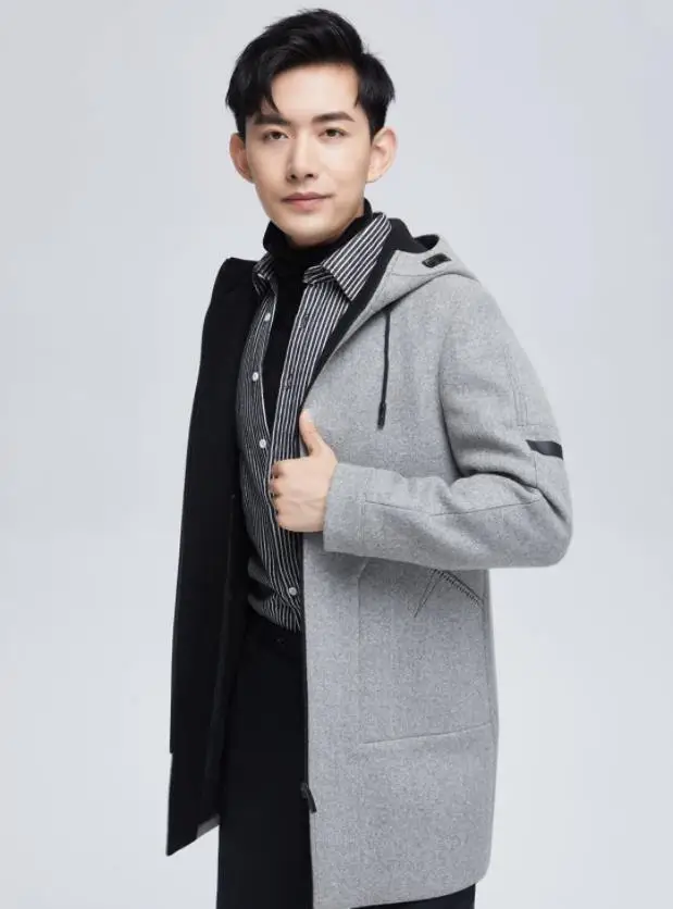 Xiaomi mijia мужское шерстяное деловое повседневное пальто с капюшоном модное повседневное удобное теплое пальто мужское длинное пальто умный дом