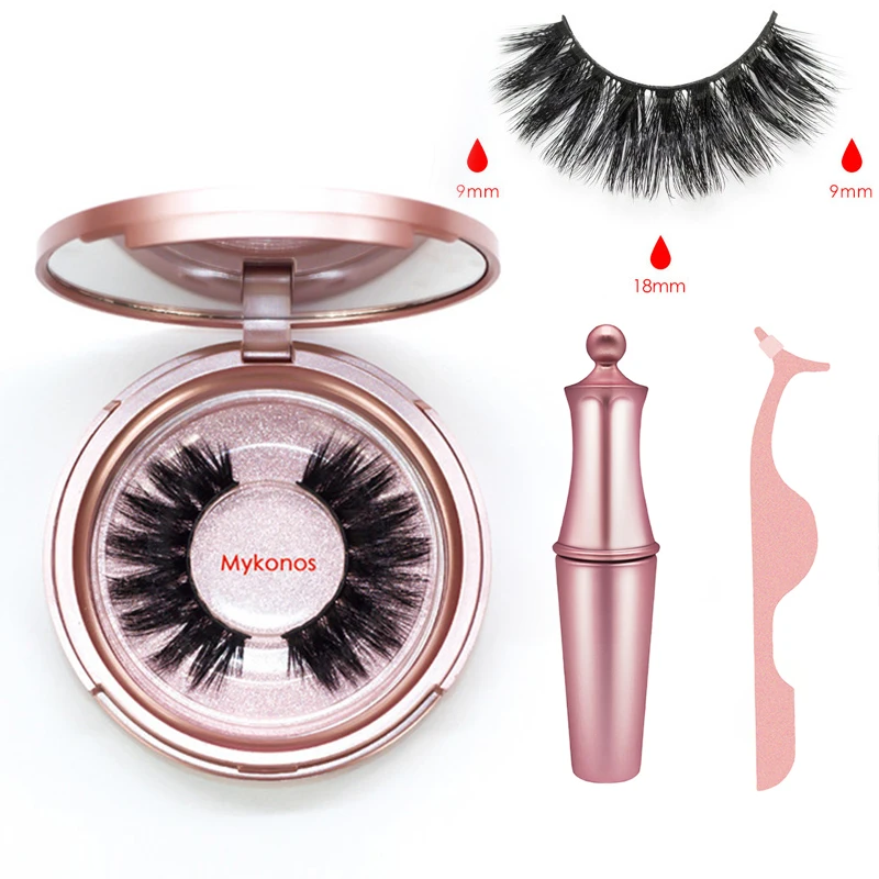 New Magnetic Liquid Eyeliner& Magnetic False Eyelashes& Tweezer Set Waterproof Long Lasting Eyeliner False Eyelashes Drop Ship