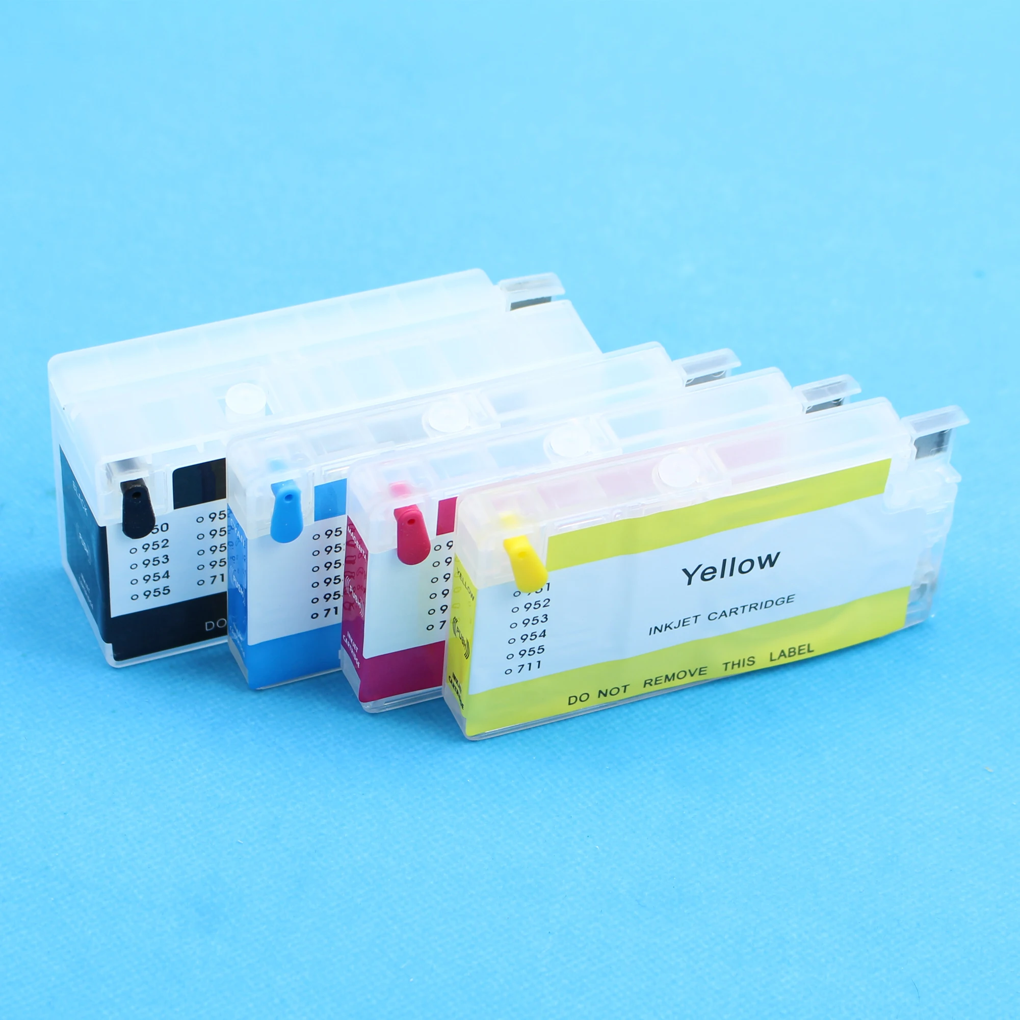 HP 디자인젯 T520 T120 프린터용 ARC 칩이 포함된 4색 hp 711 빈 리필형 잉크 카트리지