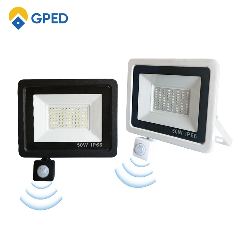 

PIR Motion Sensor LED Floodlight 10W 20W 30W 50W 100W IP66 Waterproof Outdoor Wall Light Flood Light Spotlight For Garden Street