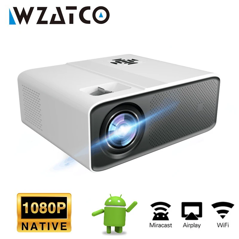 Проектор WZATCO C5 Full HD светодиодный проектор 1080P 2K 4K Android 11 0 | Электроника