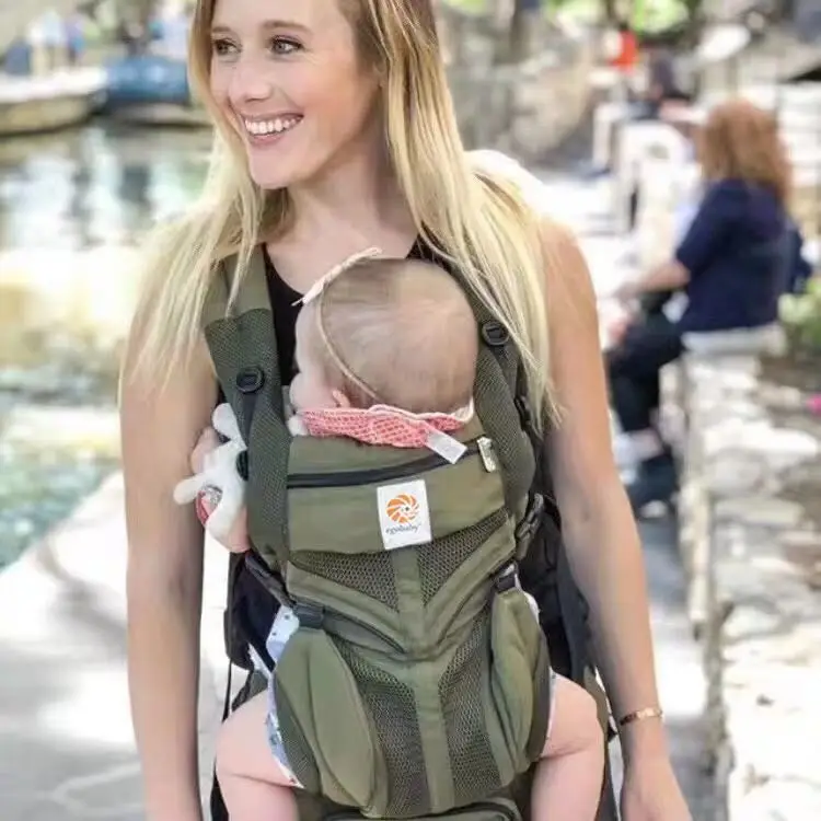 omni mesh green Egobaby omni 360 эргономичный слинг Многофункциональный дышащий младенец новорожденный удобное приспособление для переноски слинг рюкзак Детская коляска - Цвет: omni mesh green