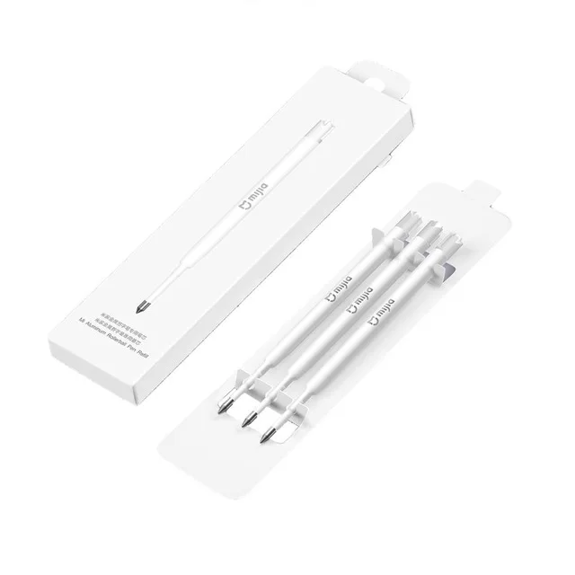 3pcs Black ink Xiaomi Mijia металлический знак гелевая ручка шариковая ручка Mijia авторучка 0,5 мм PREMEC гладкая швейцарская заправка черные, голубые чернила - Цвет: 3pcs Black ink
