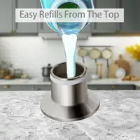 Samodra เครื่องจ่ายสบู่เหลวพร้อมขวด Chrome/นิกเกิลทองเหลืองหัวปั๊มสําหรับอ่างล้างจานตู้ทําสบู่อุปกรณ์ครัว 5