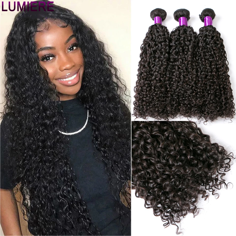 30 38 40 Inch Bouncy Curly Hair Bundle Brazilian Soft Weave Bundles