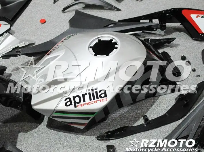 Мотоцикл инъекции ABS Полный обтекатели комплект подходит для Aprilia RS4 50 125 2012 2013 12 13 14 15 тела набор красный серебристый