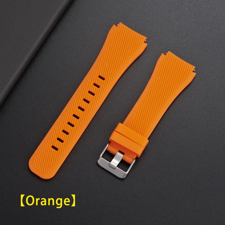 UEBN 22 мм силиконовый ремешок для спортивных часов Xiaomi Huami Amazfit GTR 47 мм/темп/Stratos 2/2S Смарт Браслет для samsung Galaxy Watch 46mm/Шестерни S3 браслет - Цвет ремешка: Orange
