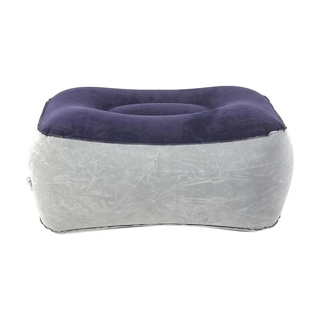 24 Hot Useful Inflatable Portable Travel Footrest Pillow Plane Train Kids Bed Foot Rest Pad PVC For Travel Massage Car - Цвет: Blue And Grey