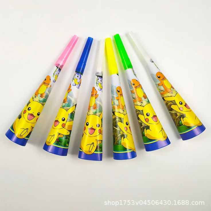 Pokemon Birthday Party Tool Props Straw Banner Baby Shower Party Supplies Wedding Balloon Decoration Pikachu Topper Boy Surprise
