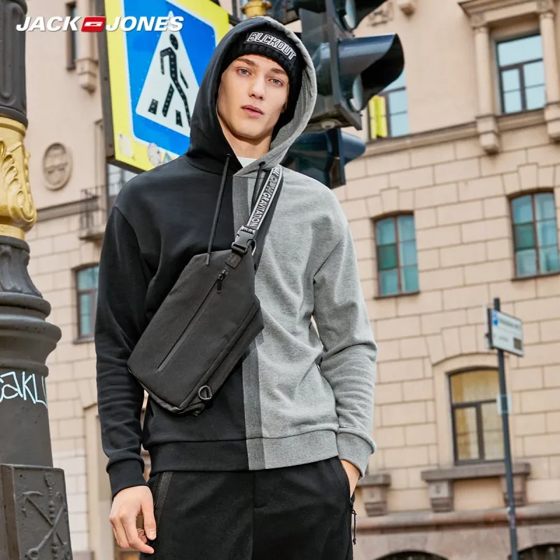 JackJones Men's Stitching Color Fashion Hoodies Streetwear 219333501 JackJones Men's Stitching Color Fashion Hoodies Streetwear 219333501