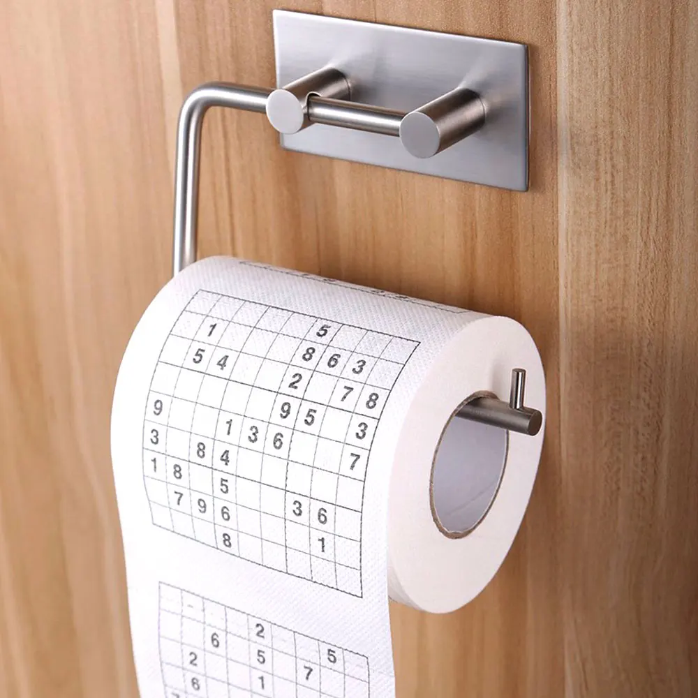 Туалетные кухонные бумажное полотенце держатель из нержавеющей стали многократные моющиеся приклеиваемые крючки стойка для ванной комнаты Аксессуары
