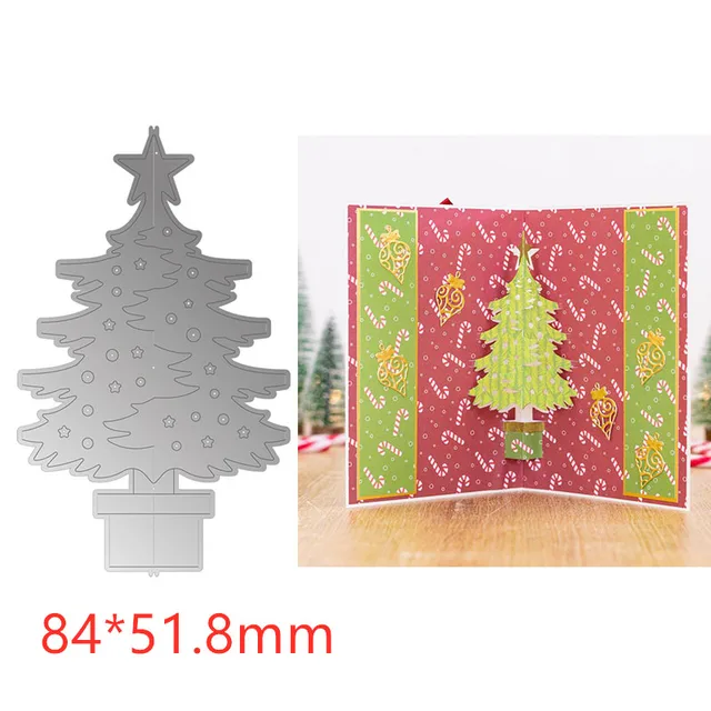 Christmas Pop Out Metal Cutting Dies Stacked Gifts Christmas Tree Snowflake Reindeer Diecut for DIY Scrapbooking Card Craft 2021 Picture 2