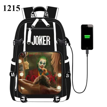 

Super Hero Joker USB Port Backpack Bag School Book Students Outdoor Shoulder Book Bag Rucksack Cosplay