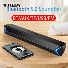 Yaba tv barra de som aux alto-falantes para o computador bluetooth alto-falante de cinema em casa rádio fm surround barra de som para tv barra sonido