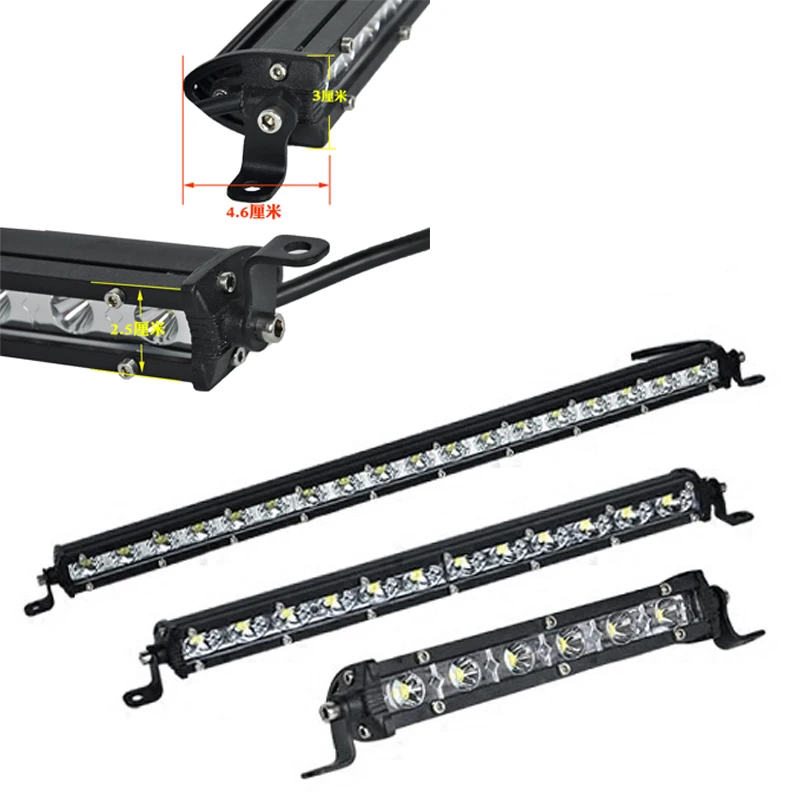 54W 36W 18W 7'✓'✠ inch Slim Led Bar Single Row Flood Spot Beam Work Light work lamp for Jeep 4WD Truck Offroad 12V 24V |