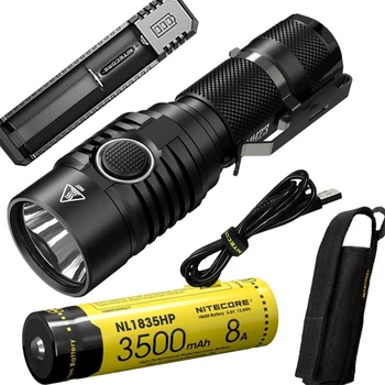 

NITECORE MH23 Outdoor flashlight CREE XHP35 HD LED max 1800LM beam distance 294 meter tactical torch + battery + charger