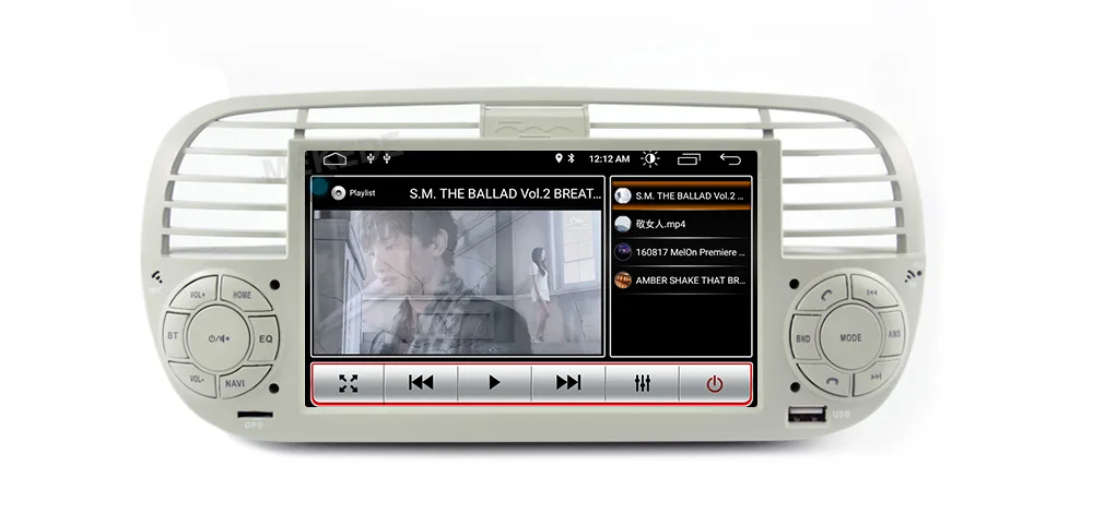Perfect 2G RAM Android 9.0 Car DVD Player Multimedia For FIAT 500 GPS Navigation Audio 4G Wifi DAB+BT TPMS 18