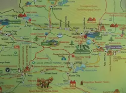 Carte d'itinéraire touristique du Xinjiang (Version anglaise) 