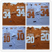 Новинка Высокое качество Все сшитые Texas#34 Вильямс#20 Кэмпбелл#10 YOUNG Jersey
