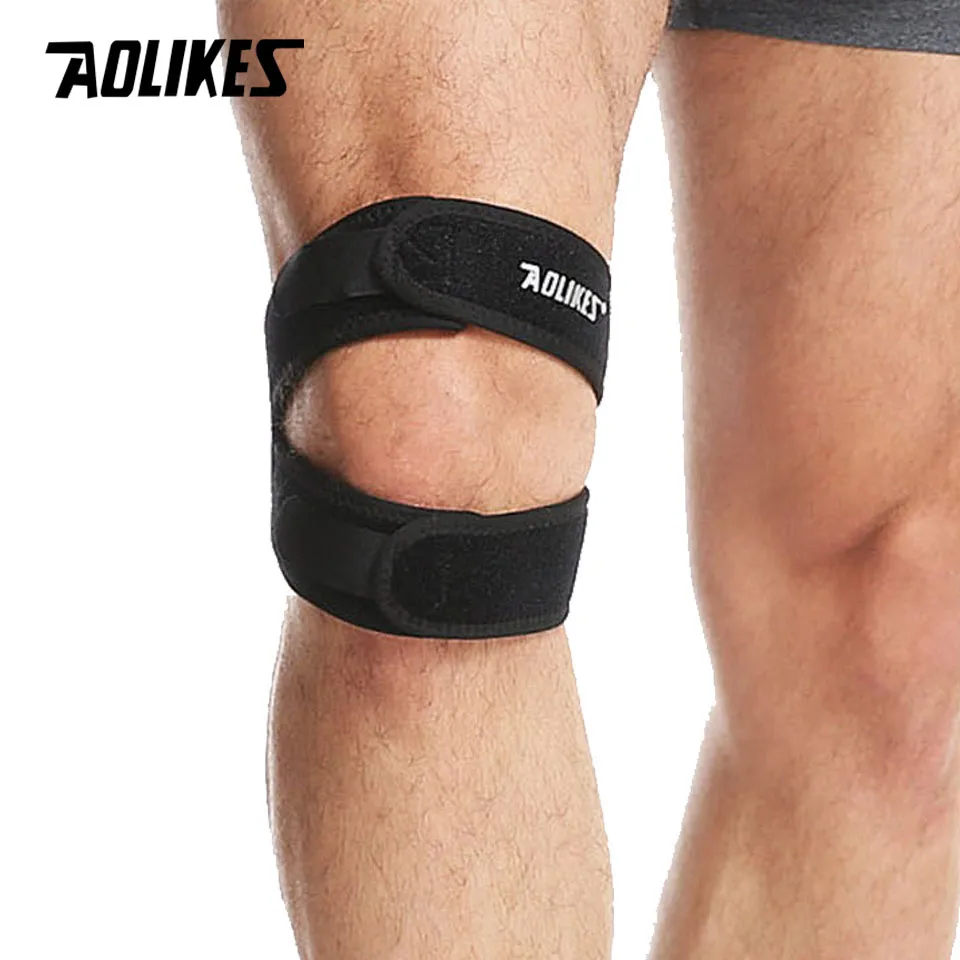Pressurized Knee Wrap Sleeve Support Bandage Pad Elastic Braces Knee Hole Kneepad 1PCS
