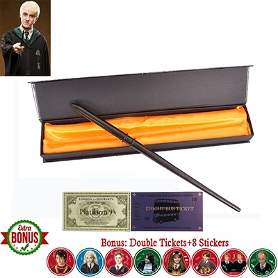22 Kinds of Harry Series Magic Wand with Box Voldemort Ron Hermione Dumbledore Luna Magic Wand Knight Bus Hogwart Train Ticket - Цвет: Malfoy