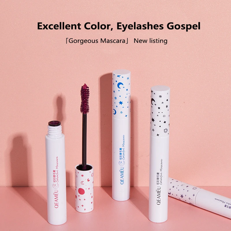 

Sexy Dazzle Lash Color Mascara Natural Roll Warped Four Colors Durable Finish-free Soft Mascara Eye Lashes Cosmetics TSLM1