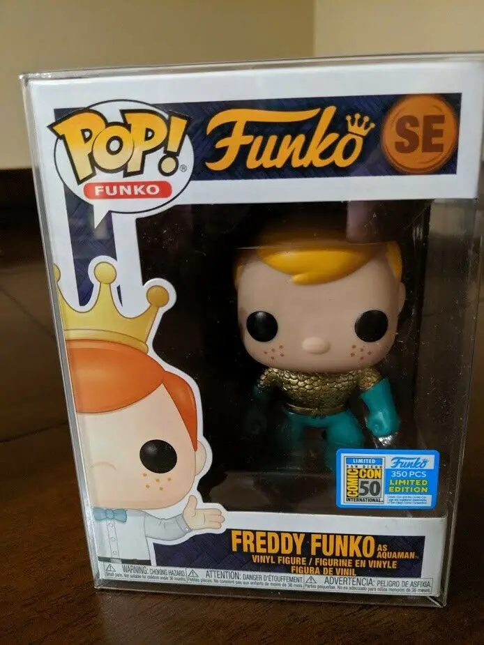 SDCC эксклюзивный официальный Funko pop Freddy Funko As Aquaman Виниловая фигурка Коллекционная модель игрушки с оригинальной коробкой