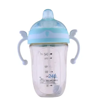 

Dual Use Baby Bottle Straw Style Drinking Cup Anti-choking Fall Resistant Feeding Nursing Bottle MSU88