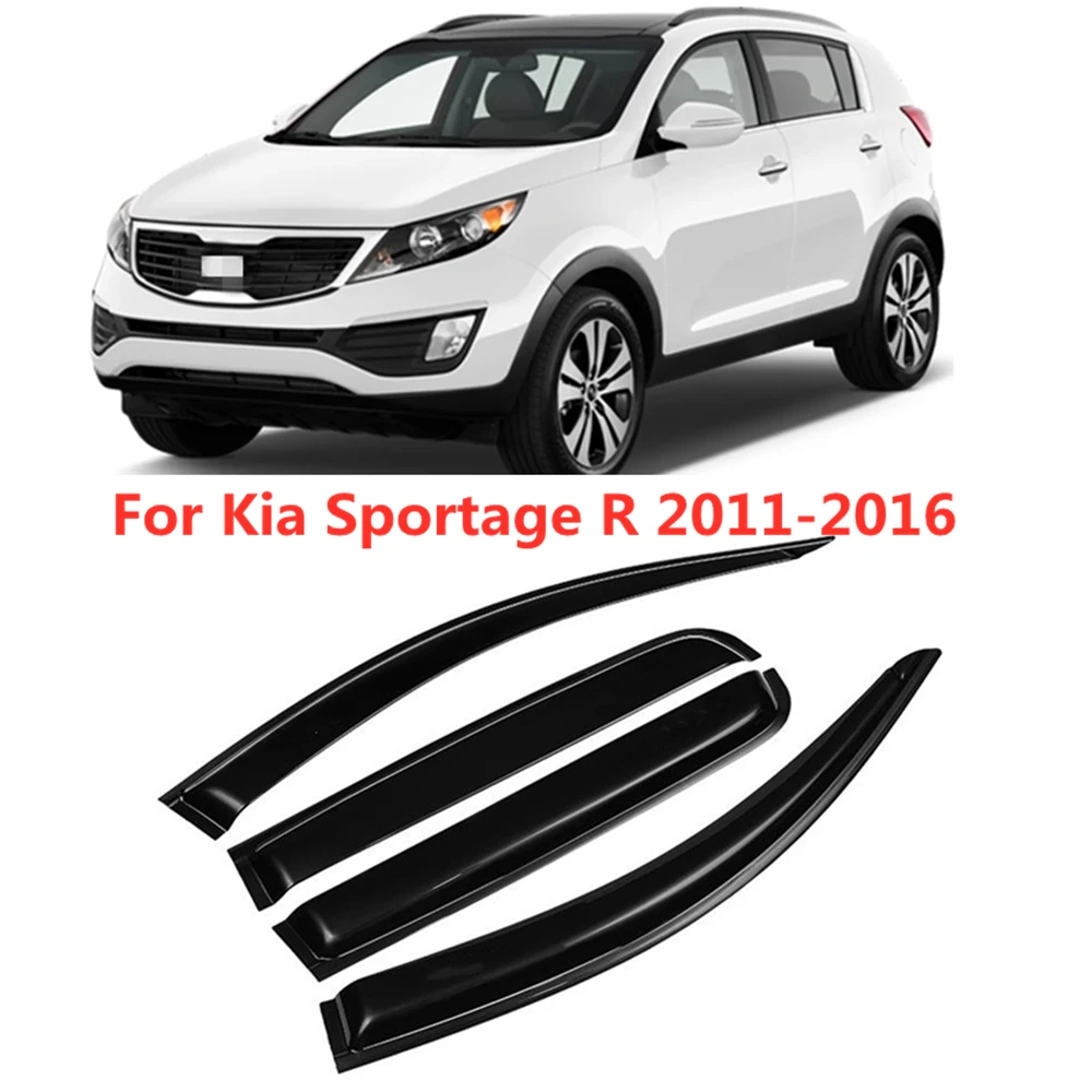 

Rain Guards Window Door Visor Weather Shield Wind Deflectors Sun Shade Awning Shelter For Kia Sportage 2011 2012 2013 2014 2015