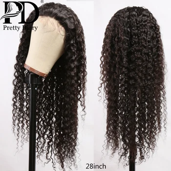 

13X6 Lace Front Human Hair Wigs for Black Women Pre plucked Deep Wave Curly Frontal Wig Brazilian Long 28 30 inch Water Wave Wig