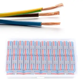 

28PCS 11~28AWG PCT-2-2 Color Wire Connector Quick Terminal for Industrial Electrical Supplies Wiring Connector Conductor