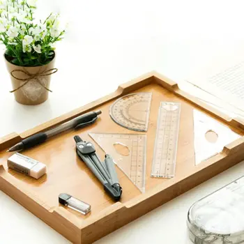 

8pcs/set Portable Precision Geometry Protractor Drawing Compass Ruler Pencil Essentials Math Study Tool Kit DXAB