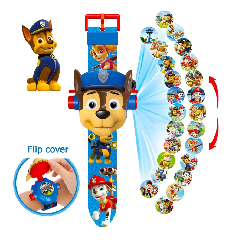 Paw patrol игрушки набор 3D проекционные часы фигурка на день рождения Аниме Фигурка Patrulla Canina игрушка подарок