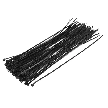 

uxcell Nylon Cable Ties 8 Inch Self-Locking Zip Ties 0.13 Inch Width Black 100pcs