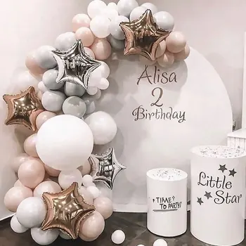 

Macaron Metallic Balloon Chain Set Happy Birthday Balloon Arch Birthday Party Decor Kids Oh Baby shower Wedding Baloon