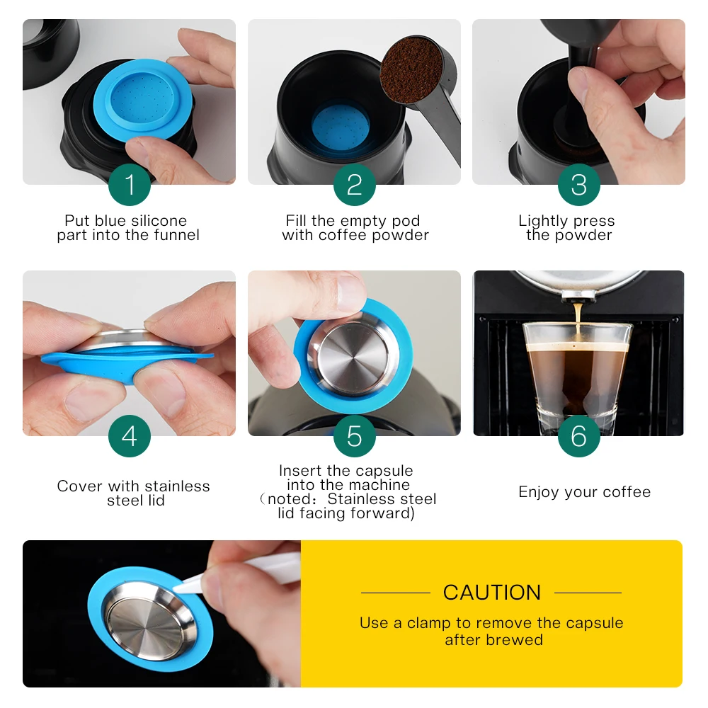 Recafimil-Capsules de café réutilisables pour Philips Senseo, dosette de  café, quotidiennes, illables, en acier inoxydable, tasse de machine -  AliExpress