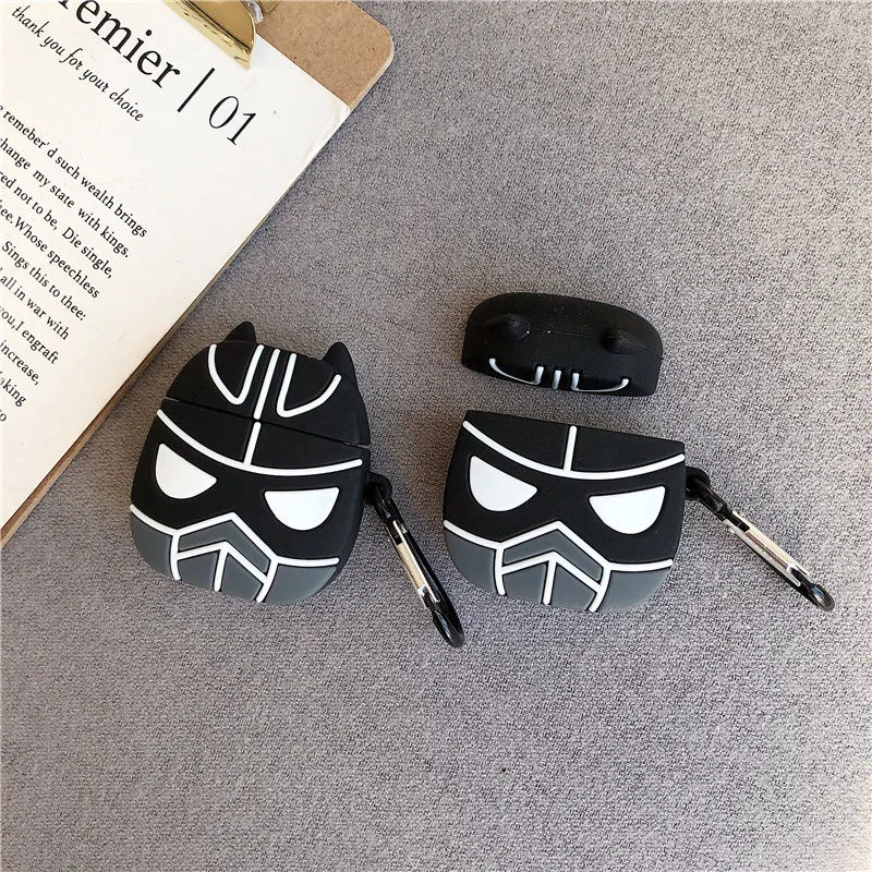 Черная пантера чехол для AirPods чехол Чехол для наушников с милыми мультяшками чехол для Airpods 1 2 Чехол Силиконовый мягкий чехол