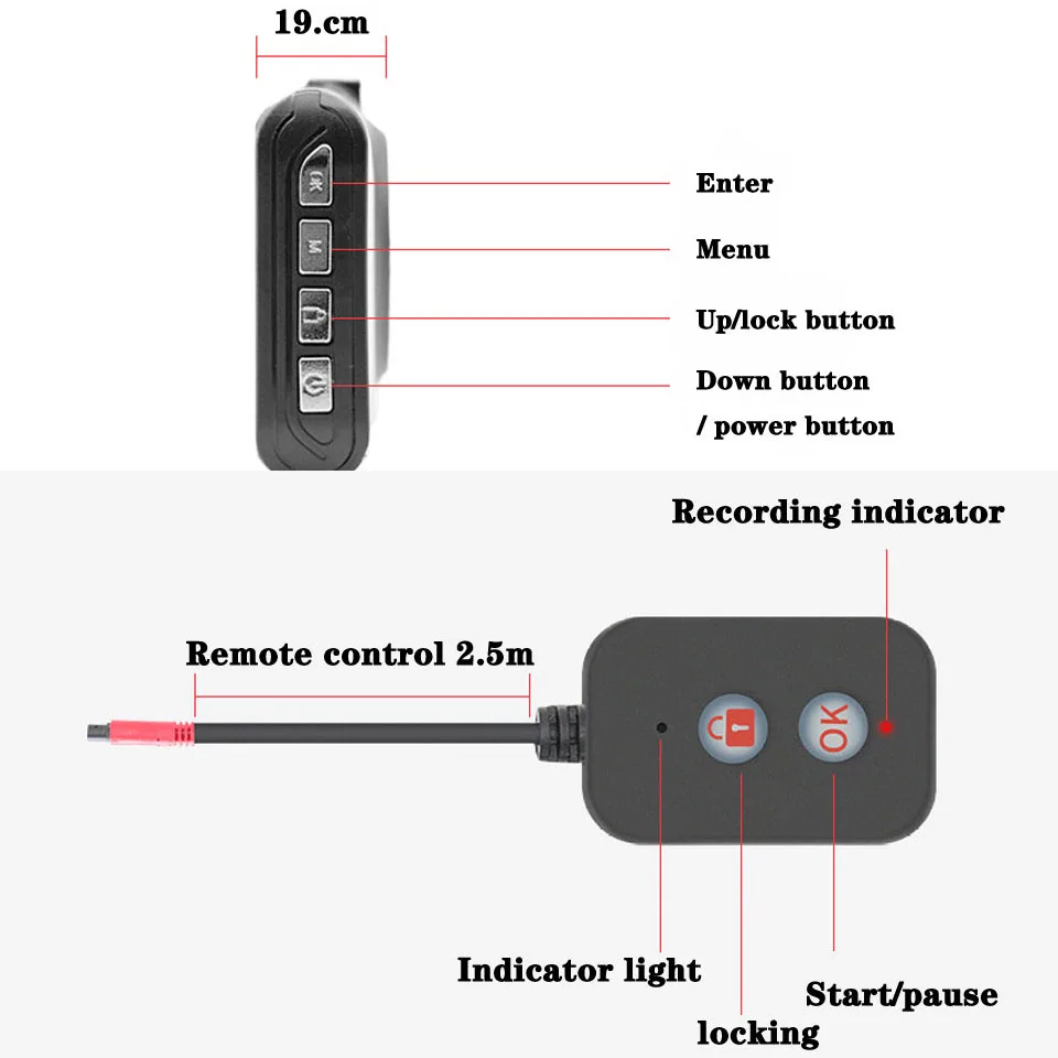 HD 1920X1080P DVR Dash камера мотоцикл dvr-рекордер камеры Dash Cam передний задний двойной объектив DVRs запись мото вождения рекордер