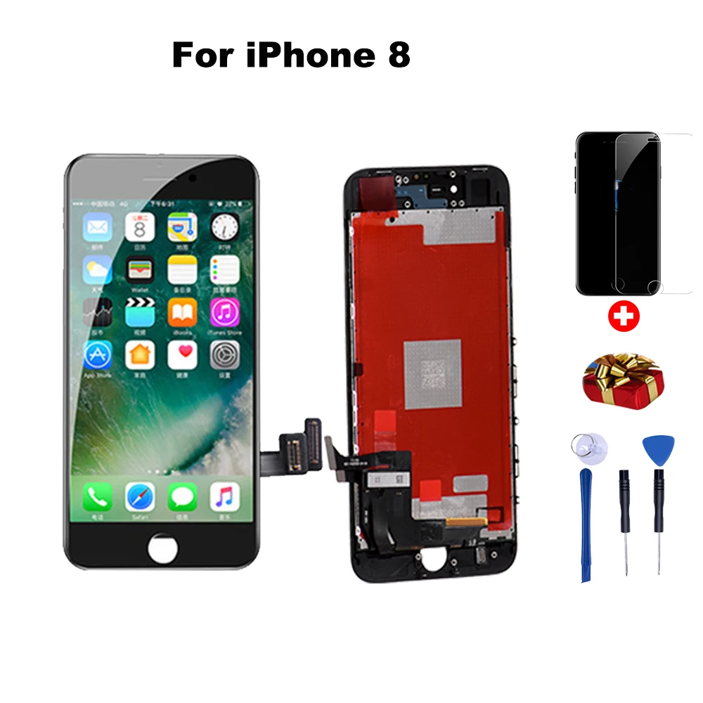 Класс AAAA + ЖК-экран для iPhone 6S 6Lcd 7 7P 8 Plus LCD с 3D сенсорным дигитайзером в сборе