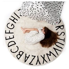 Высокое качество, 120 см, скандинавские детские коврики для игр, хлопковый коврик с алфавитом, коврики для игр, напольный ковер для детей, мальчиков, декор для детской комнаты