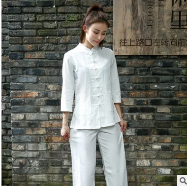 workwear sets chinese style female male sauna foot bath uniforms cotton spa clothing beautician medical work clothes - Цвет: color1