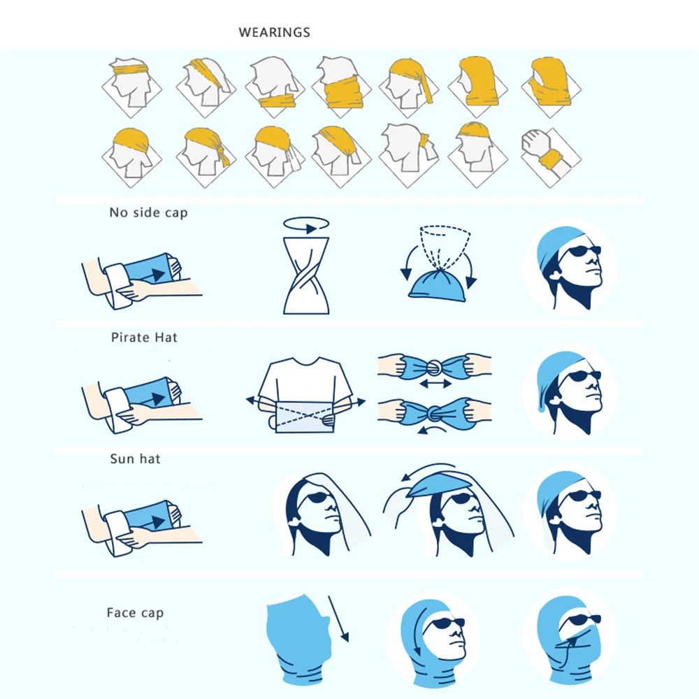 Magic Cycling Scarf Outdoor Head Scarf Neck Windproof Face Mask Sun Protection Headband Shield Running Men Women Scarves 903