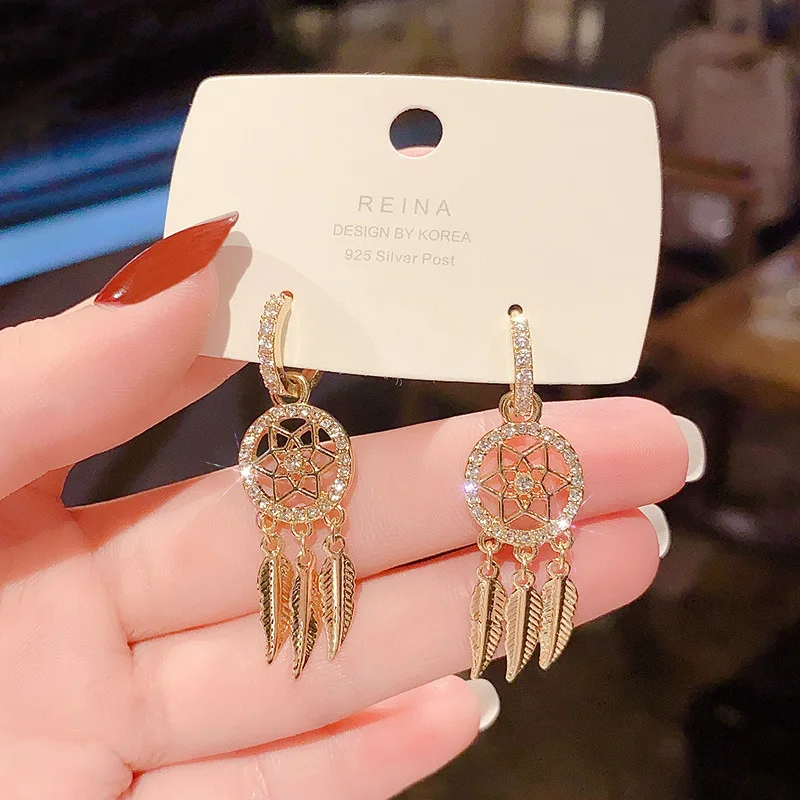 Dreamcatcher Long Earrings Temperament Personality Design Ear Accessories Women Fashion Jewelry Dream Catcher Dangle | Украшения и