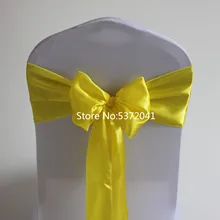Горячая 17 × 275 см лимонно-желтый стул с обивкой из тафты створки для свадебного мероприятия, вечерние, гостиницы, банкета украшения