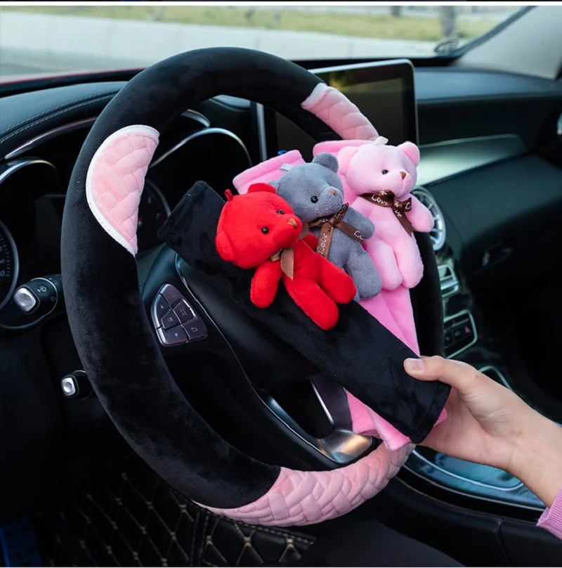 Плюшевый теплый чехол на руль автомобиля для Honda Accord Amaze Brio City Grace Fit Jazz Insight Inspire Legend BR-V CR-V Vezel HR-V